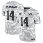 Amon-Ra St. Brown Detroit Lions Nike 2024 Salute to Service Limited Jersey – Arctic Camo