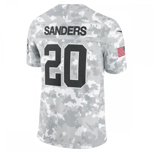 Barry Sanders Detroit Lions Nike 2024 Salute to Service Retired Player Limited Jersey – Arctic Camo