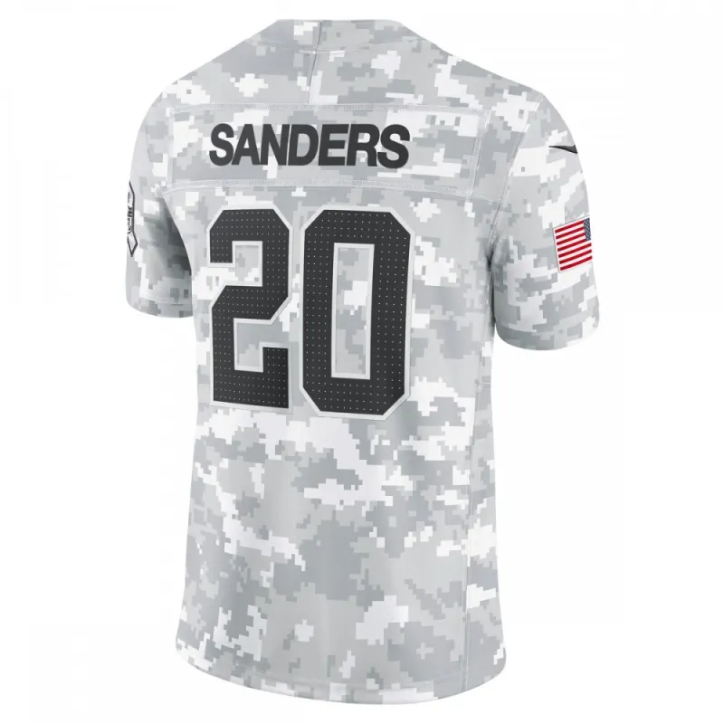 Barry Sanders Detroit Lions Nike 2024 Salute to Service Retired Player Limited Jersey – Arctic Camo