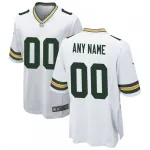 Green Bay Packers Nike Custom Game Jersey - White Green Bay Packers Nike Custom Game Jersey – White