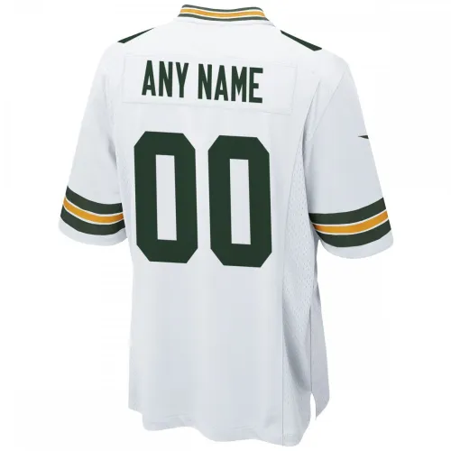 Green Bay Packers Nike Custom Game Jersey – White