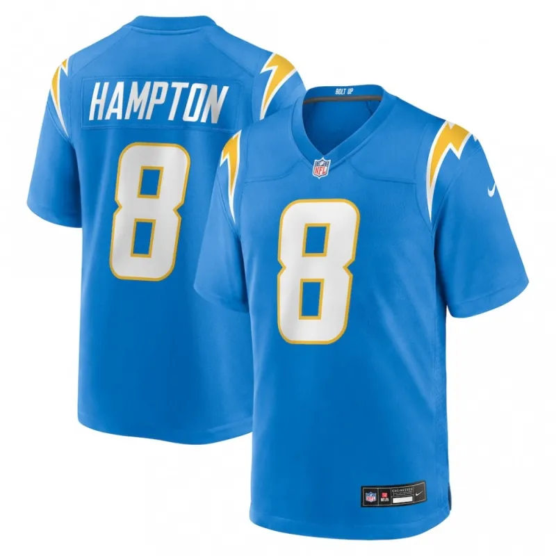 Omarion Hampton Los Angeles Chargers Nike 2025 NFL Draft First Round Pick Game Jersey – Powder Blue