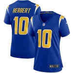 Camisa de jogo Nike para mulher dos Los Angeles Chargers com Justin Herbert - Azul-real Justin Herbert Los Angeles Chargers Nike Women’s Game Jersey – Royal