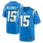 Camisa de jogo Nike para jovens dos Los Angeles Chargers, de Ladd McConkey - Azul-claro Camisa de jogo Nike para jovens dos Los Angeles Chargers, de Ladd McConkey – Azul-claro