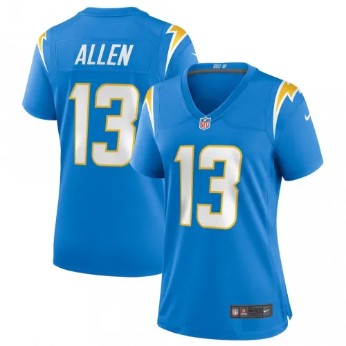 Camisola de jogo Nike para mulher do Keenan Allen dos Los Angeles Chargers - Azul-claro