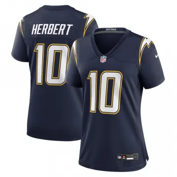 Camiseta de partido alternativa «Super Chargers» de Nike para mujer de Justin Herbert, de los Los Angeles Chargers - Azul marino