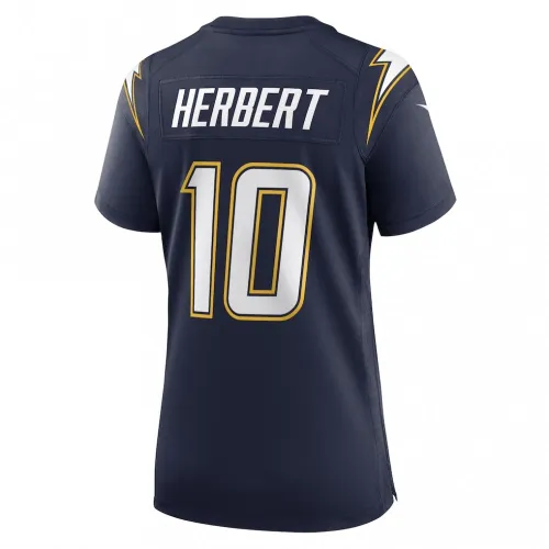 Camiseta de partido alternativa «Super Chargers» de Nike para mujer de Justin Herbert, de los Los Angeles Chargers – Azul marino