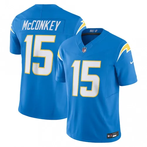 Camisa Nike Team Vapor F.U.S.E. Limited de Ladd McConkey dos Los Angeles Chargers - Azul Pó