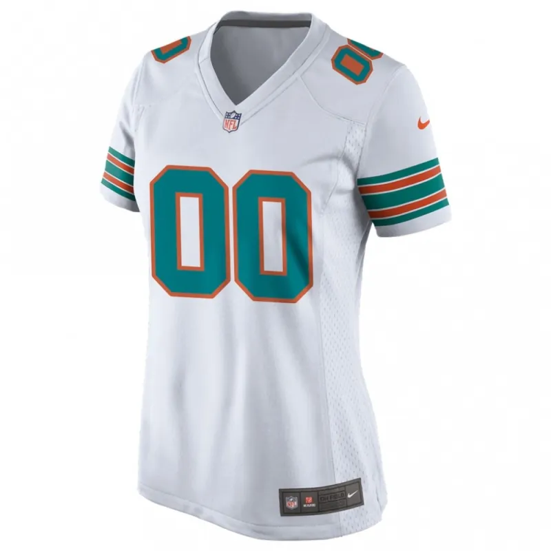 Miami Dolphins Nike Women’s Alternate Custom Game Jersey – White