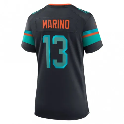 Dan Marino Miami Dolphins Nike Women’s 2025 Rivalries Collection Retired Player Game Jersey – Pitch Blue