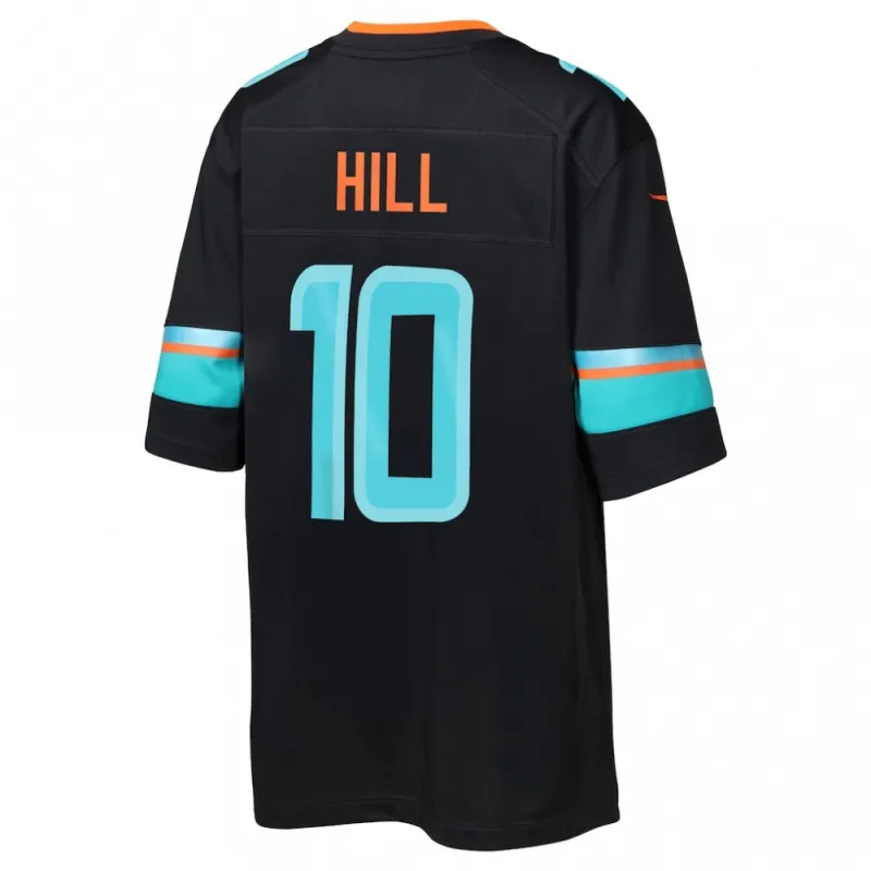 Tyreek Hill Miami Dolphins Nike Youth 2025 Rivalries Collection Game Jersey – Pitch Blue