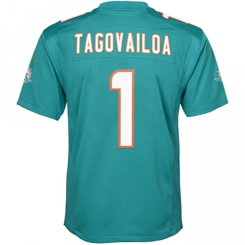 Tua Tagovailoa Miami Dolphins Nike Youth Game Jersey – Aqua