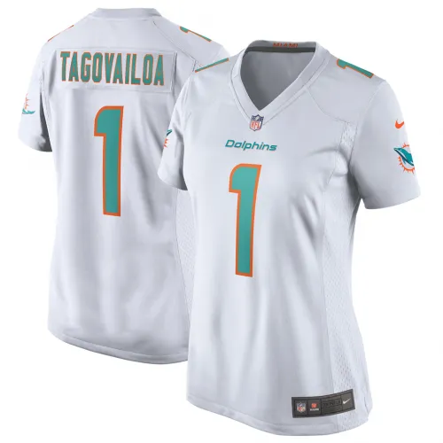 Maglia da gioco Nike da donna dei Miami Dolphins con Tua Tagovailoa - Bianca