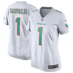 Maglia da gioco Nike da donna dei Miami Dolphins con Tua Tagovailoa - Bianca Tua Tagovailoa Miami Dolphins Nike Women’s Game Jersey – White