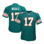 Maglia da gioco Nike per ragazzi dei Miami Dolphins con Jaylen Waddle - Colore acquamarina Jaylen Waddle Miami Dolphins Nike Youth Game Jersey – Aqua
