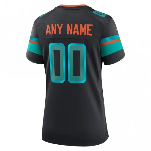 Miami Dolphins Nike Women’s 2025 Rivalries Collection Custom Game Jersey – Pitch Blue