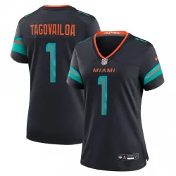 Tua Tagovailoa Miami Dolphins Nike Women's 2025 Rivalries Collection Game Jersey - Pitch Blue - product photo Maglia da partita Nike da donna della collezione Rivalries 2025 dei Miami Dolphins con Tua Tagovailoa - Blu Pitch