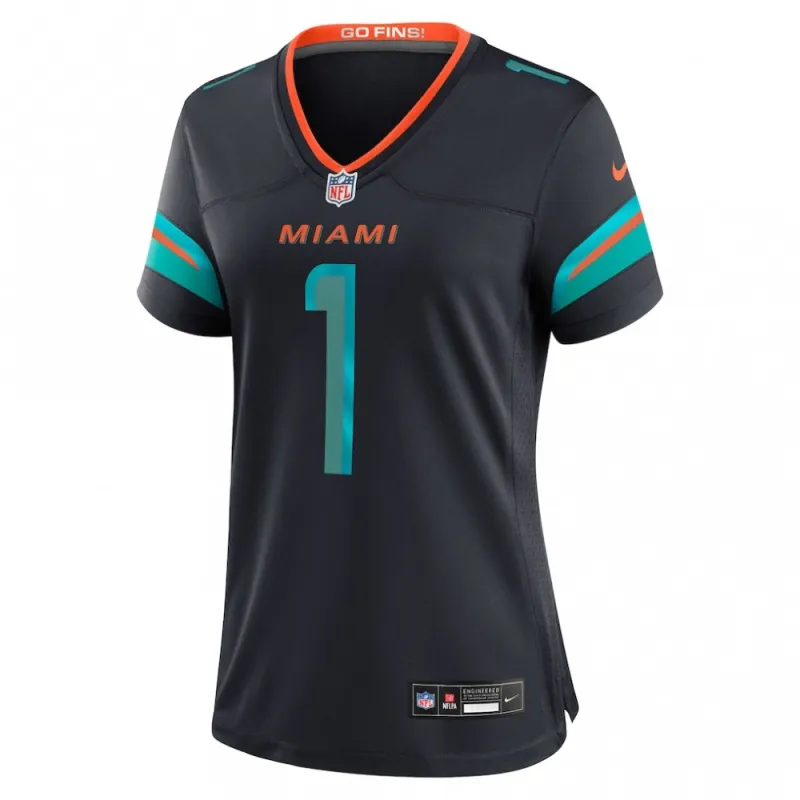 Tua Tagovailoa Miami Dolphins Nike Women’s 2025 Rivalries Collection Game Jersey – Pitch Blue