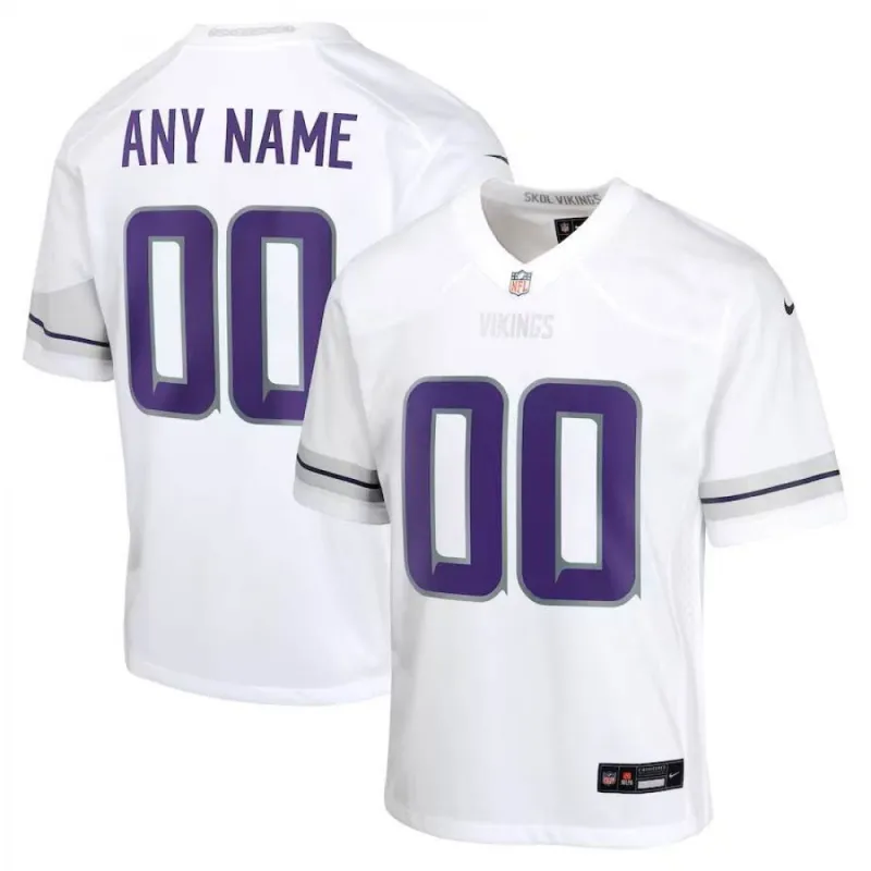 Minnesota Vikings Nike Youth Alternate Custom Game Jersey – White