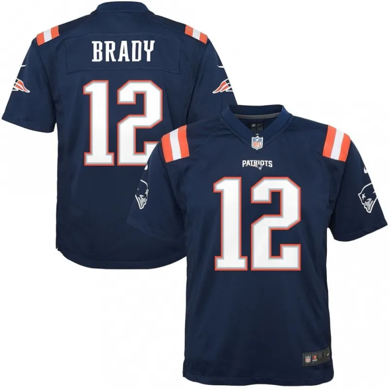 Tom Brady New England Patriots Nike Youth Game Jersey – Navy