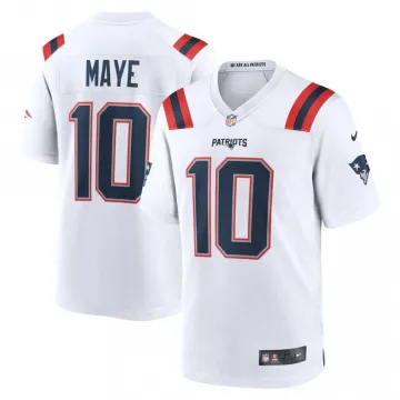 Maglia Nike Vapor F.U.S.E. in edizione limitata di Drake Maye dei New England Patriots - Bianca