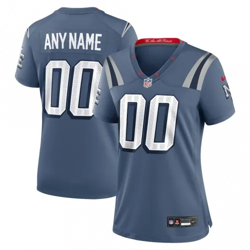 Maglia da partita personalizzata Nike da donna dei New England Patriots della collezione Rivalries 2025 - Blu tempesta