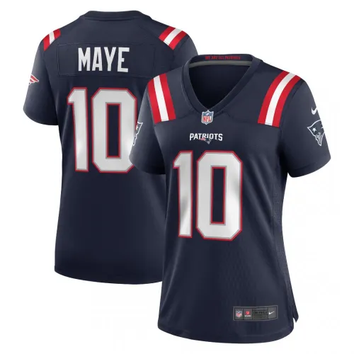 Maglia alternativa Nike da donna dei New England Patriots con Drake Maye - Blu navy