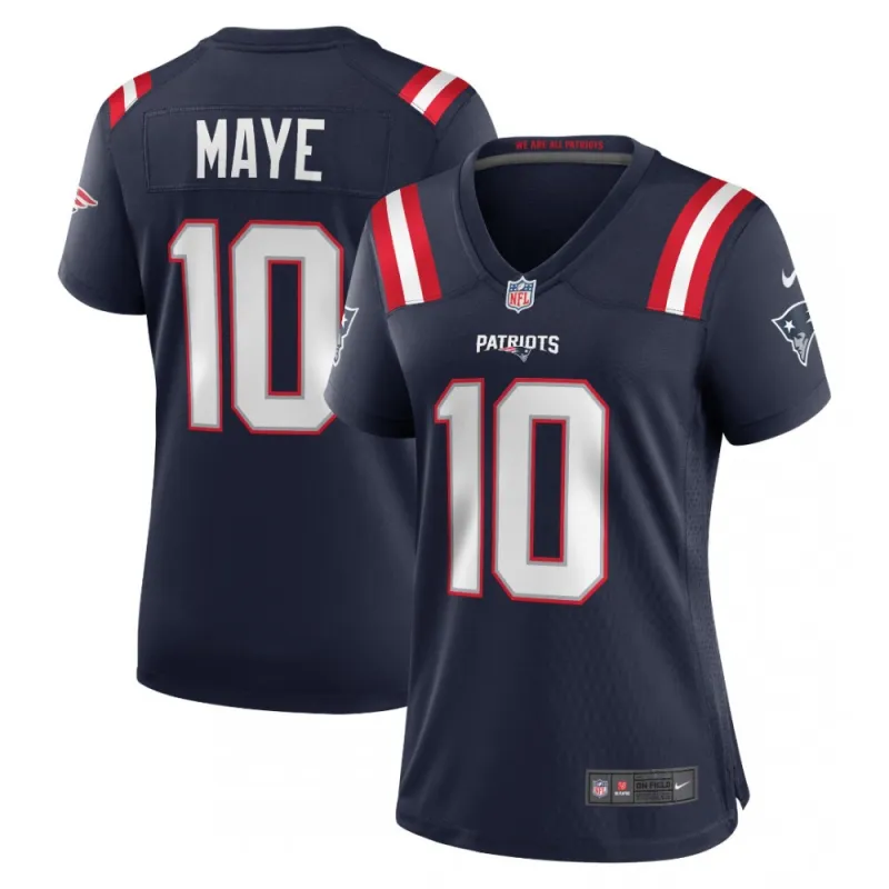 Drake Maye New England Patriots Nike Women’s Alternate Jersey – Navy