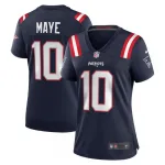 Camisola alternativa Nike feminina do Drake Maye dos New England Patriots - Azul-marinho