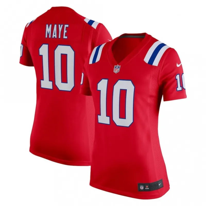 Drake Maye New England Patriots Nike Women’s Alternate Jersey – Red