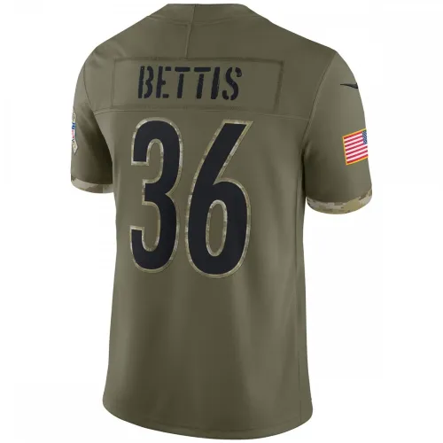 Jerome Bettis Pittsburgh Steelers 2022 Salute To Service Retired Player Limited Jersey – Olive