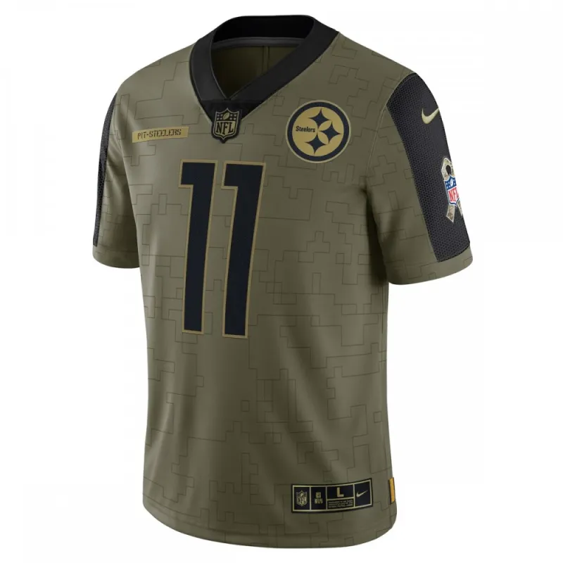 Chase Claypool Pittsburgh Steelers Nike 2021 Salute To Service Limited Player Jersey – Olive
