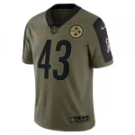 Troy Polamalu Pittsburgh Steelers Nike 2021 Salute To Service Retired Player Limited Jersey – Olive
