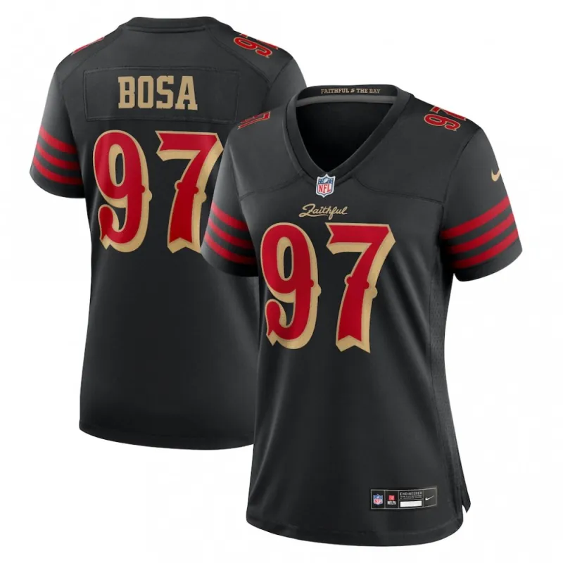 Nick Bosa San Francisco 49ers Nike Women’s 2025 Rivalries Collection Game Jersey – Black