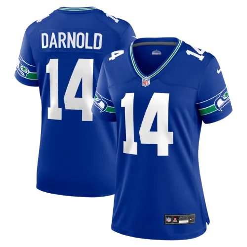 Maglia da gioco alternativa n. 2 Nike da donna dei Seattle Seahawks con Sam Darnold - Blu reale