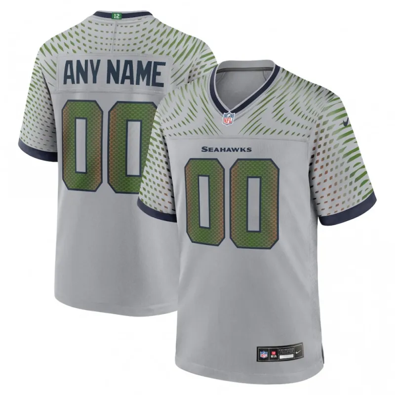 Seattle Seahawks Nike 2025 Rivalries Collection Custom Game Jersey – Wolf Gray