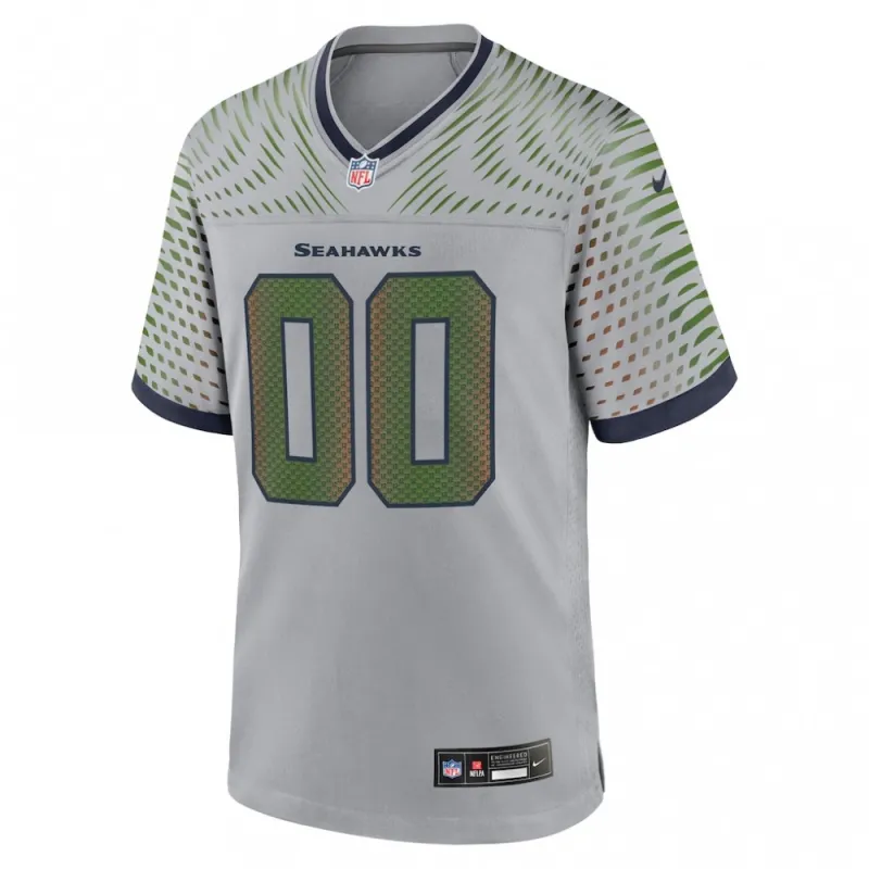 Seattle Seahawks Nike 2025 Rivalries Collection Custom Game Jersey – Wolf Gray