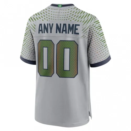 Seattle Seahawks Nike 2025 Rivalries Collection Custom Game Jersey – Wolf Gray