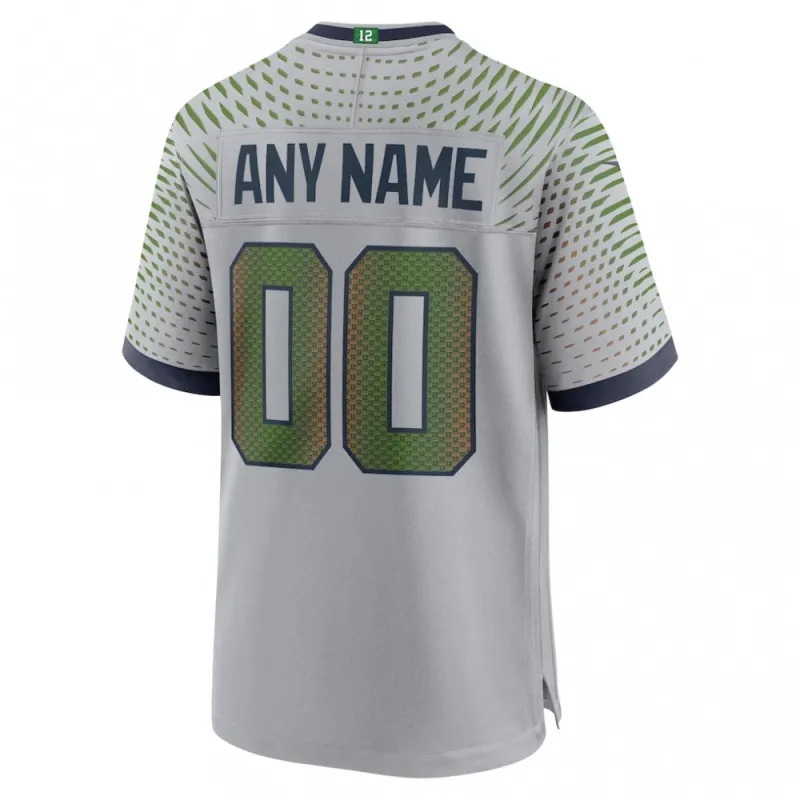 Seattle Seahawks Nike 2025 Rivalries Collection Custom Game Jersey – Wolf Gray