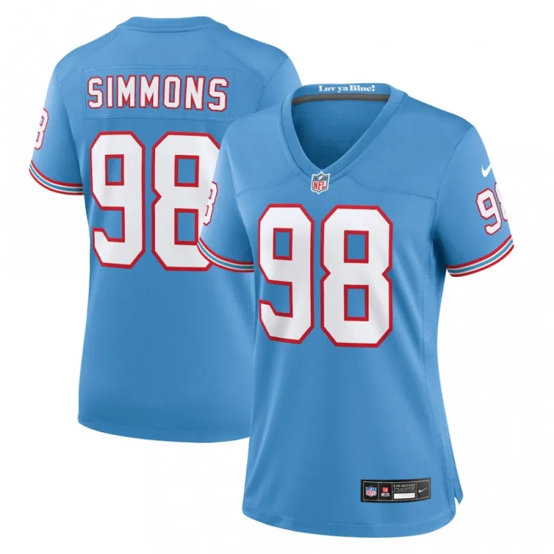 Jeffery Simmons Tennessee Titans Nike Women’s Player Jersey – Light Blue