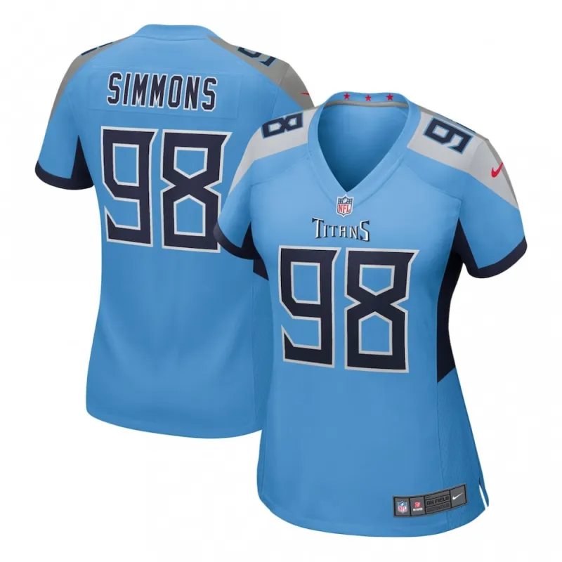 Jeffery Simmons Tennessee Titans Nike Women’s Team Game Jersey – Light Blue