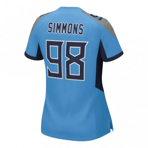 Jeffery Simmons Tennessee Titans Nike Women’s Team Game Jersey – Light Blue