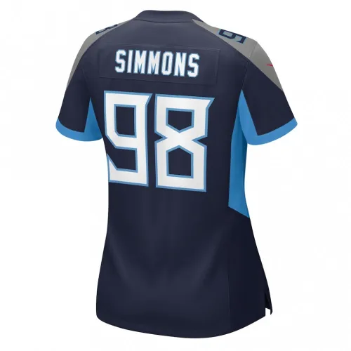 Jeffery Simmons Tennessee Titans Nike Women’s Alternate Game Jersey – Navy