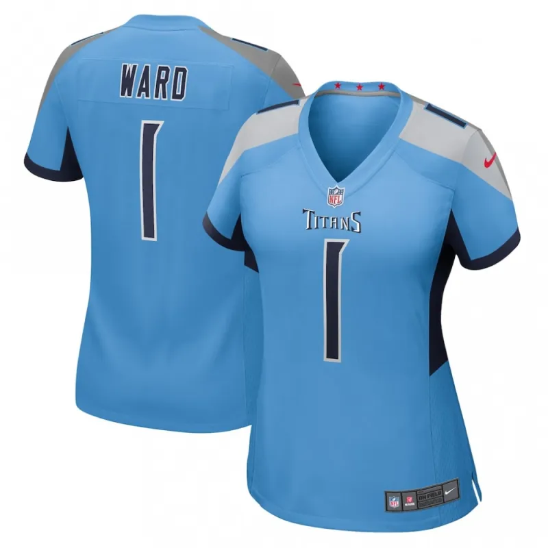 Cameron Ward Tennessee Titans Nike Women’s 2025 NFL Draft First Round Pick Game Jersey – Light Blue