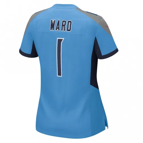 Cameron Ward Tennessee Titans Nike Women’s 2025 NFL Draft First Round Pick Game Jersey – Light Blue