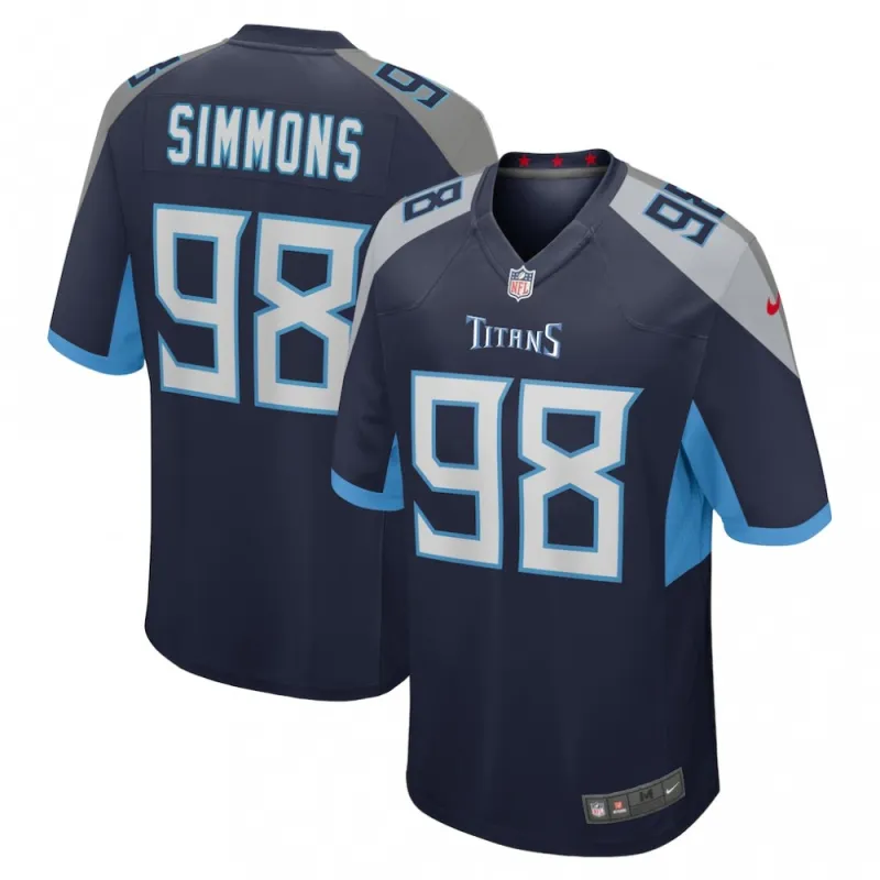 Jeffery Simmons Tennessee Titans Nike Game Jersey – Navy