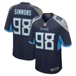 Jeffery Simmons Tennessee Titans Nike Game Jersey – Navy