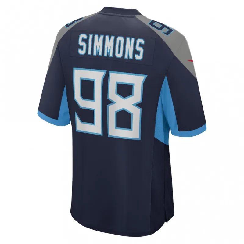 Jeffery Simmons Tennessee Titans Nike Game Jersey – Navy