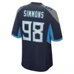 Jeffery Simmons Tennessee Titans Nike Game Jersey – Navy