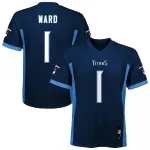 Cameron Ward Tennessee Titans Youth Replica Player Jersey – Navy
